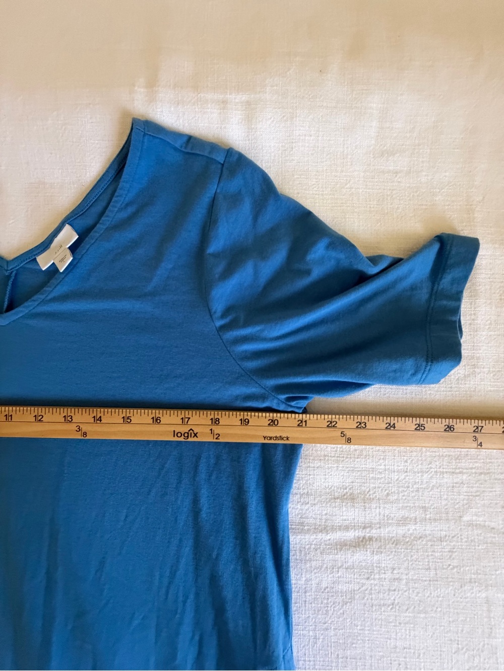 J.Jill Relaxed Blue Elbow-Sleeve Maxi Dress - Picture 8 of 9